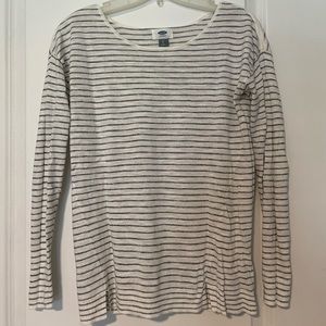 Lightweight spring sweater. Navy and white stripes